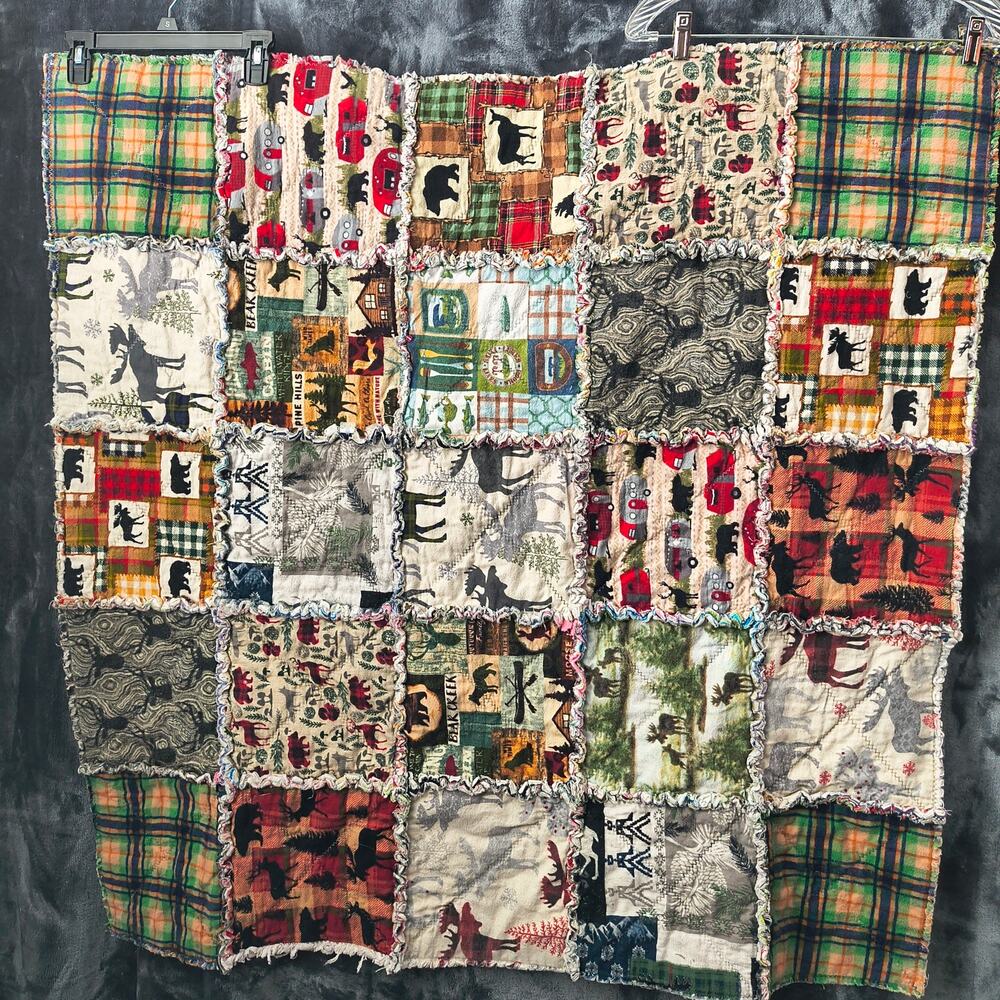 Rustic Small rag quilt 44 x 44